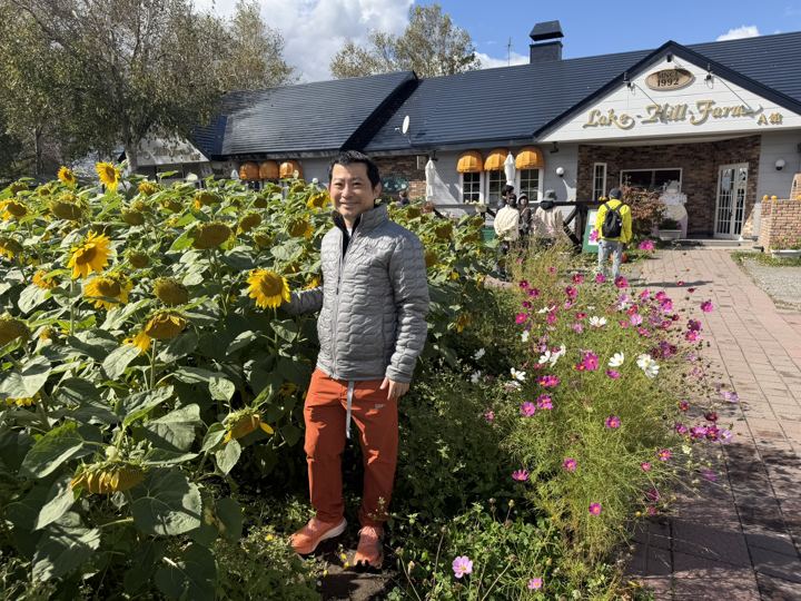 ทุ่งทานตะวันที่ Lake Hill Farm