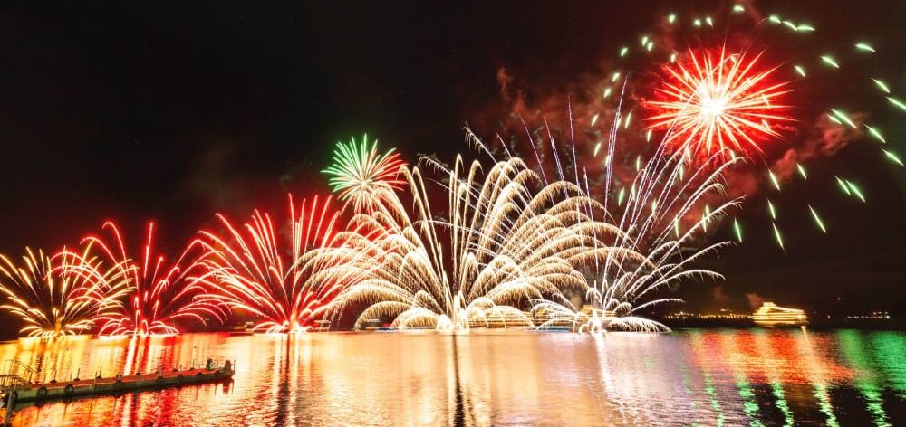 Lake Toya fireworks · subject to the event schedule and weather